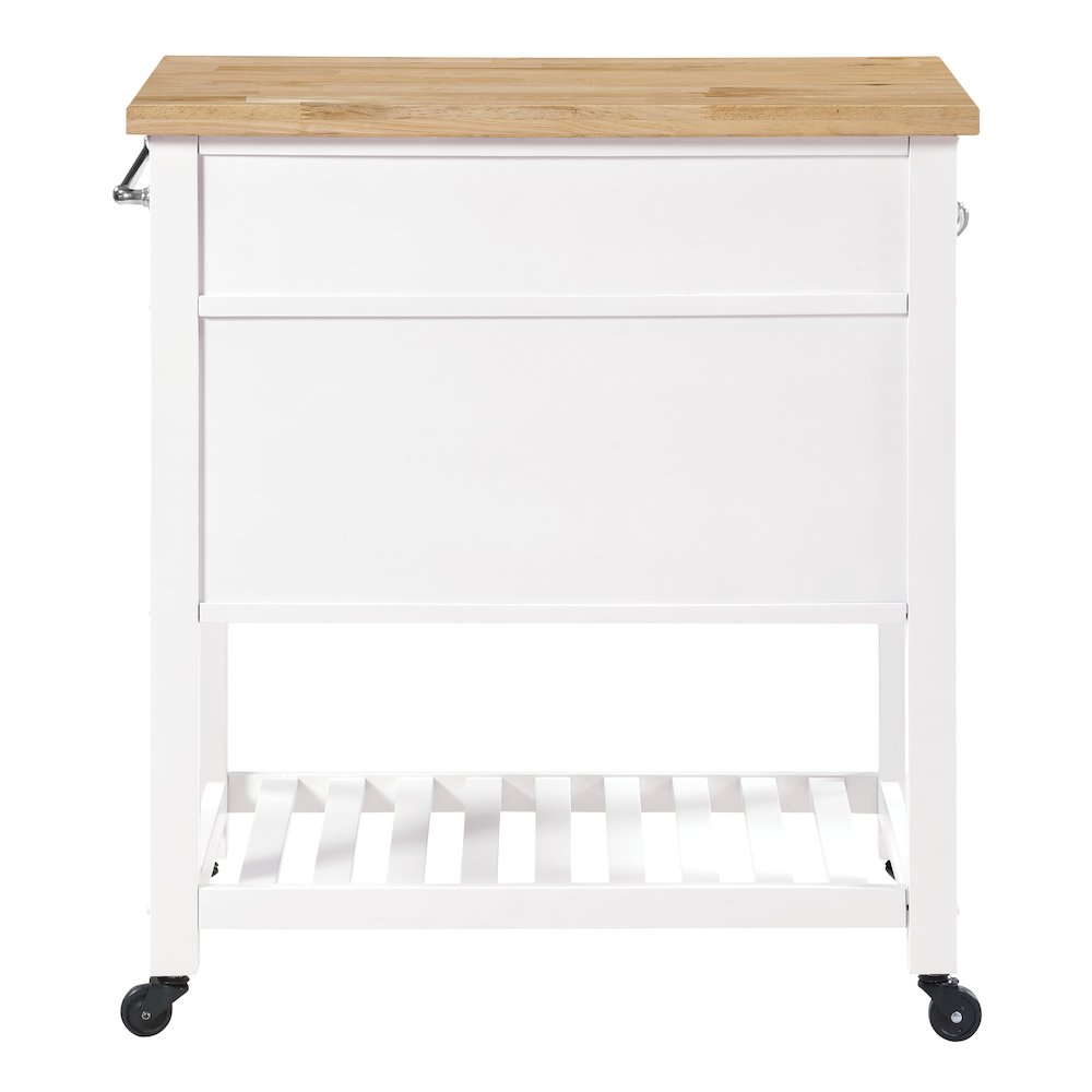Stirling Kitchen Cart in White Finish