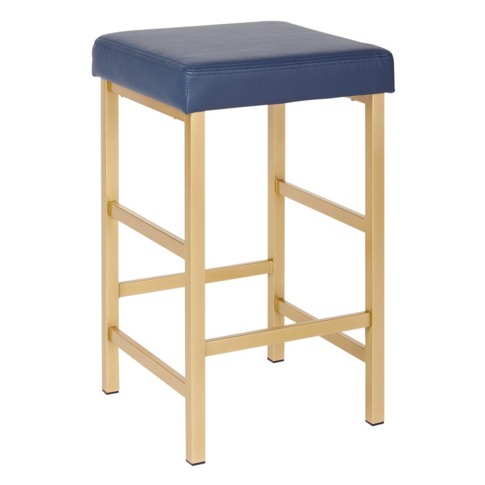 26″ Gold Backless Stool