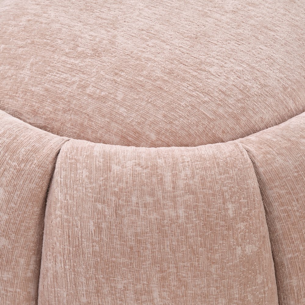 Castel Storage Ottoman in Blush Fabric