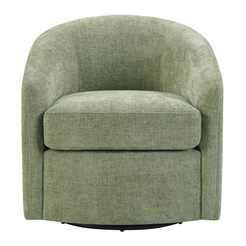 Bella Swivel Chair in Leaf Fabric