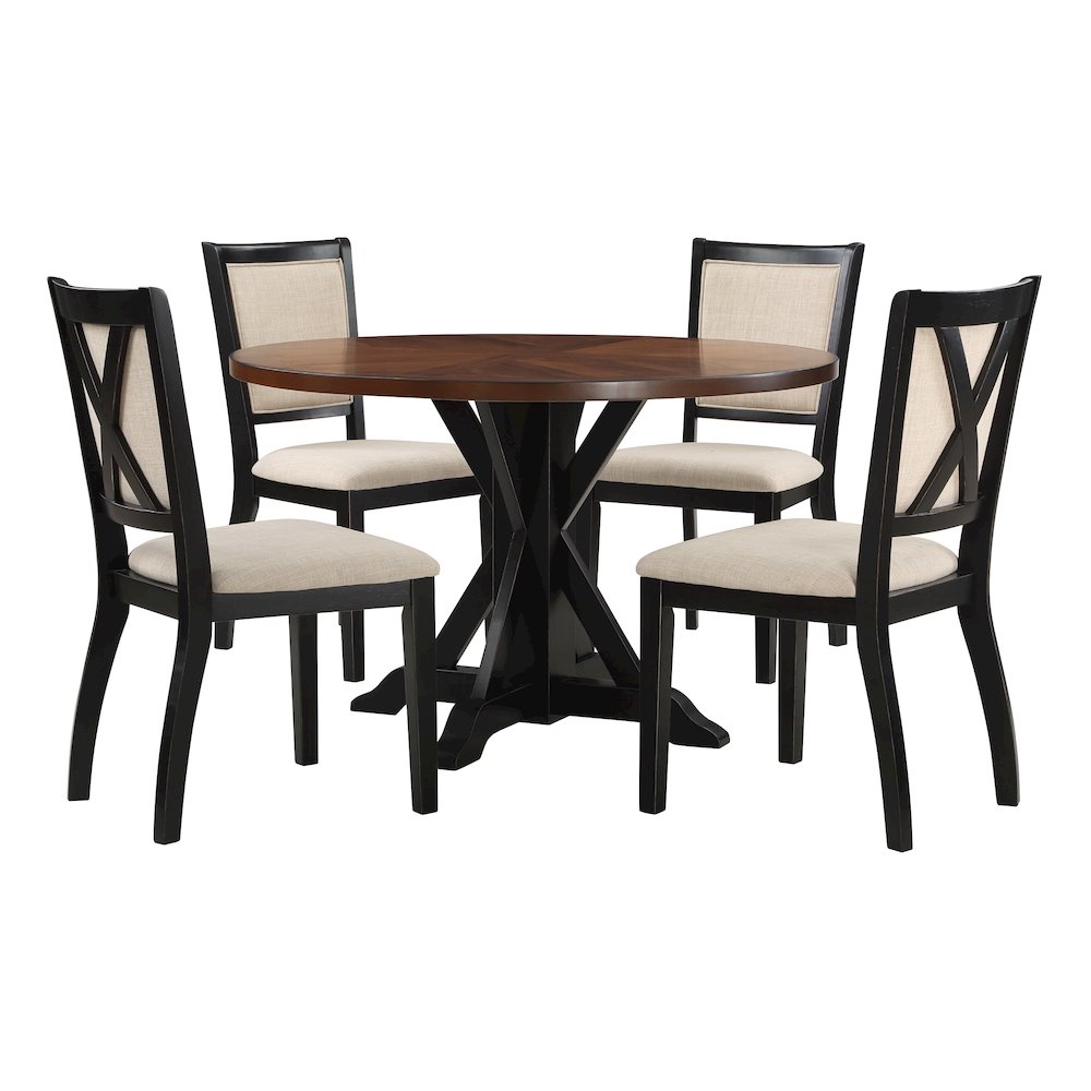 5 Piece Flower Dining Set