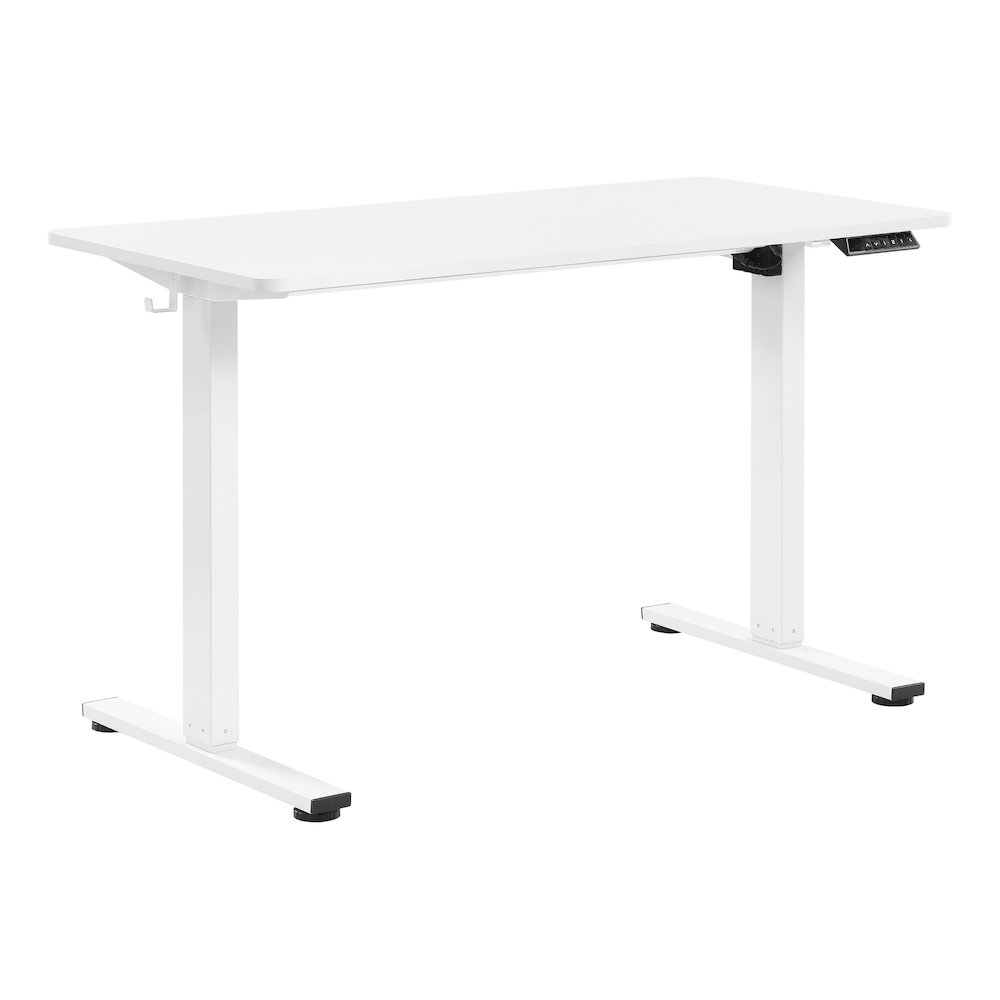 Primo 48″W Sit to Stand Electric Height Adjustable Desk in White Finish