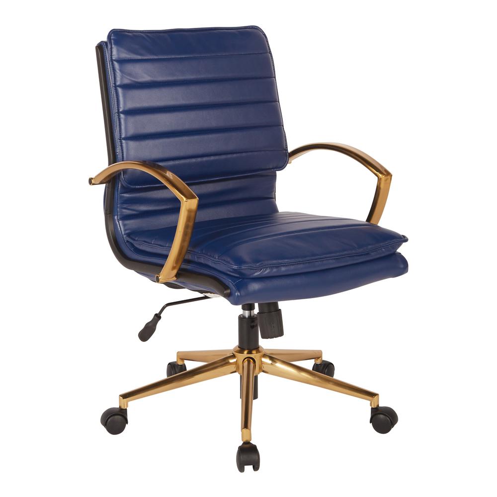 Mid-Back Faux Leather Chair