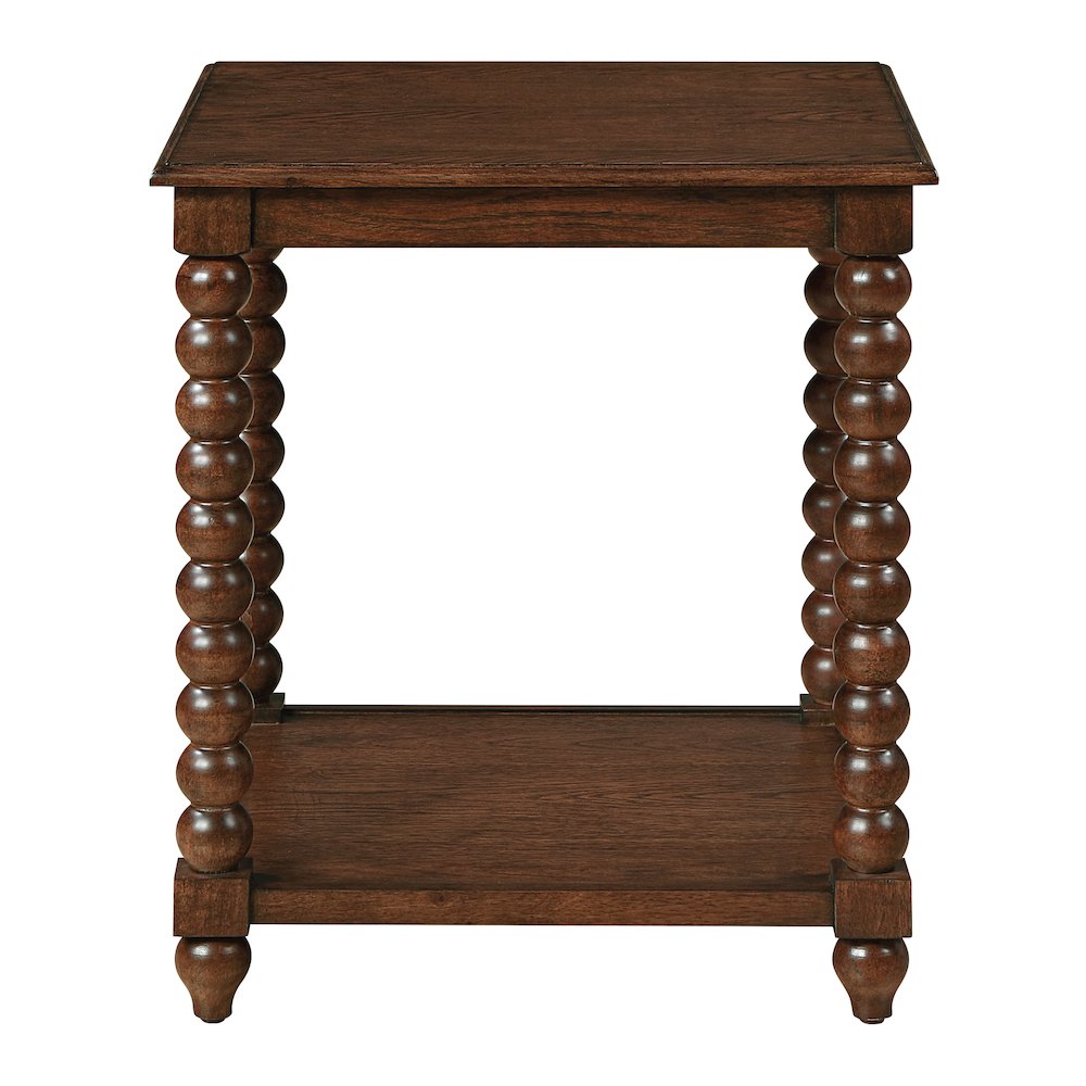 Elise End Table in Dark Walnut Finish