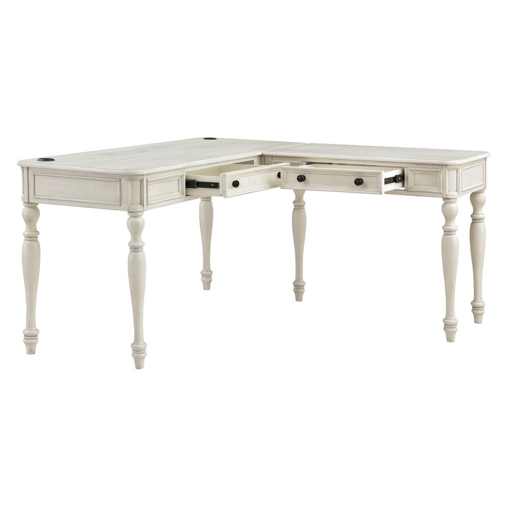 Country Meadows L-Shaped Desk w/PWR