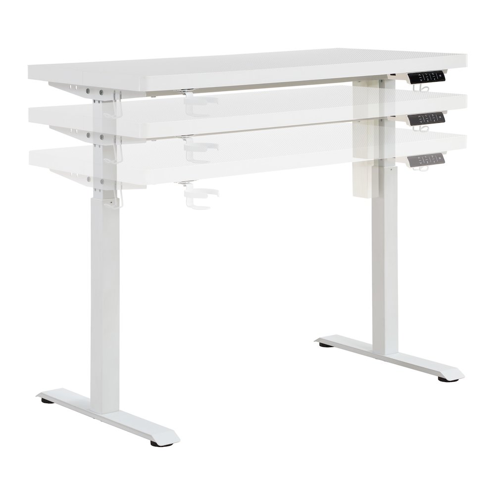 Primo-Sit/Stand Electric 48″ In White Carbon Fiber Finish
