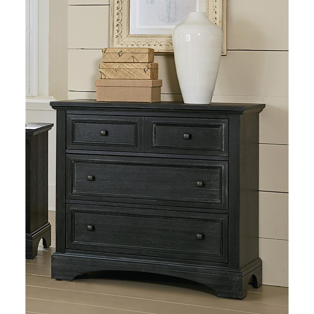 Farmhouse Basics 3 Drawer Chest in Rustic Black