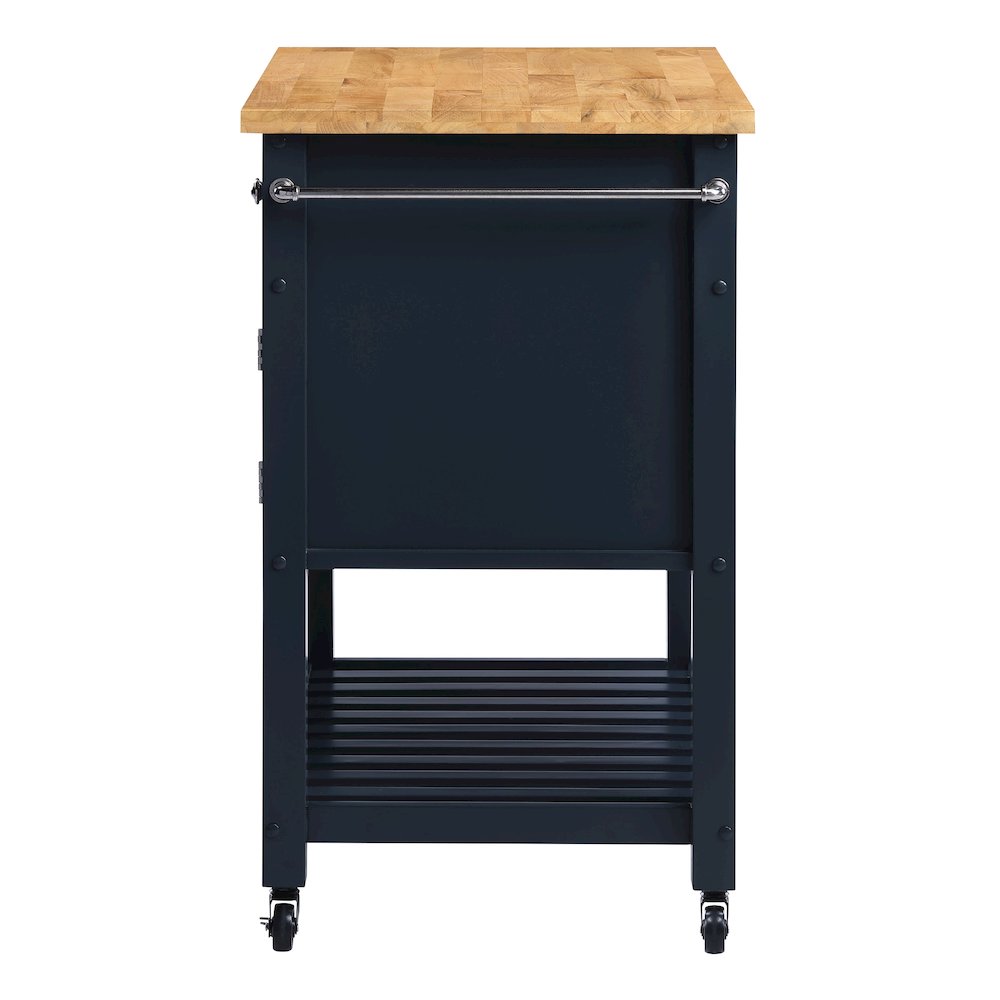 Stirling Kitchen Cart in Blue Finish