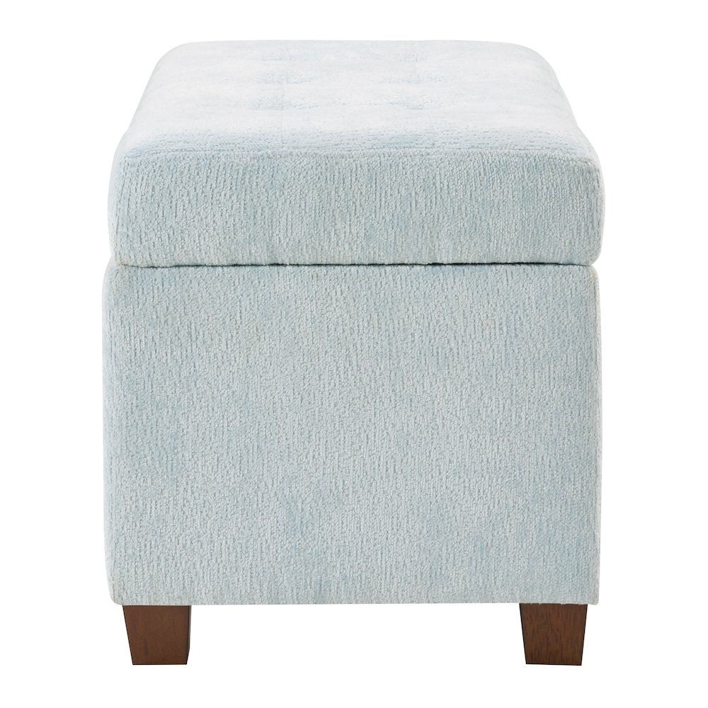 Metro Storage Ottoman in Sky Fabric