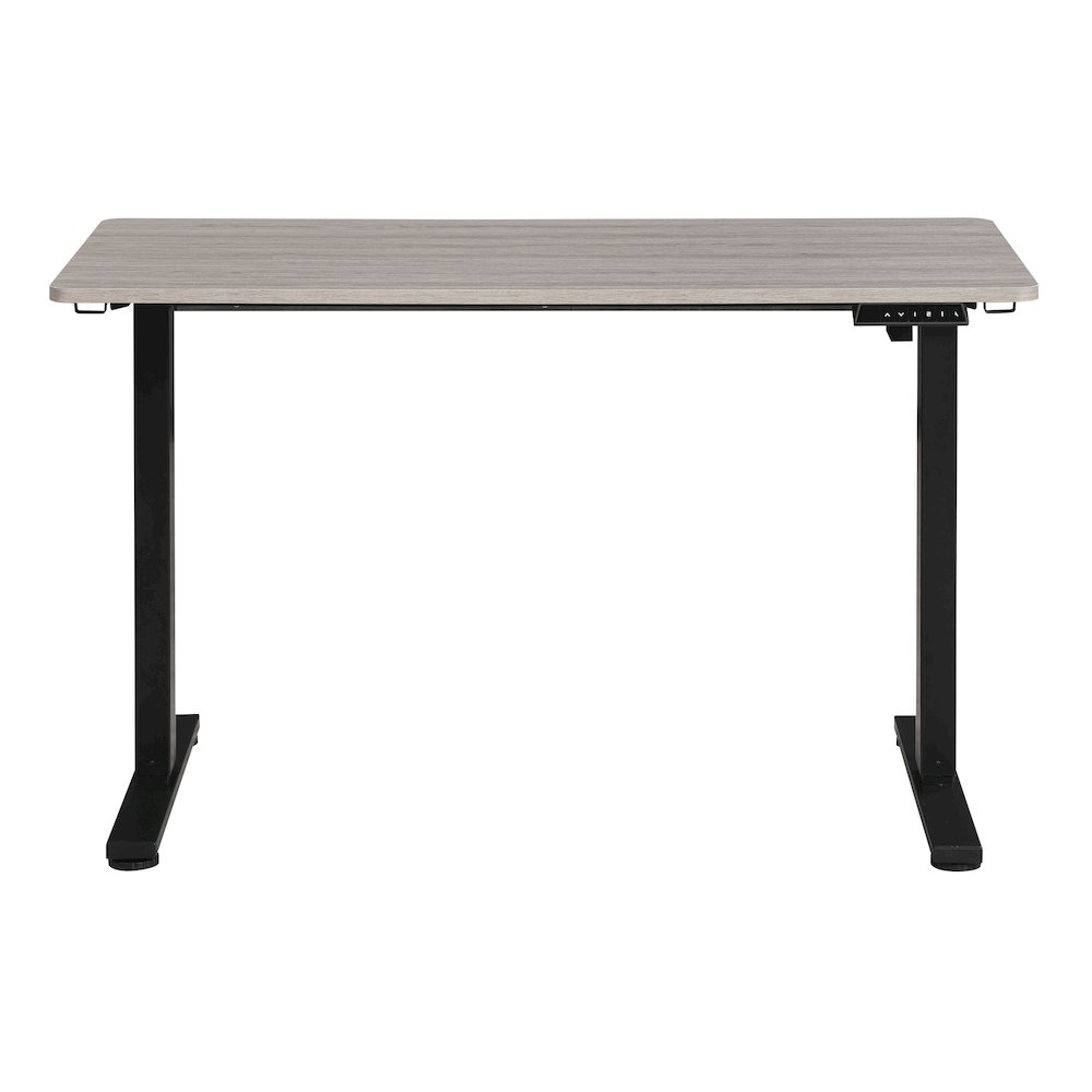 Primo 48″W Sit to Stand Electric Height Adjustable Desk With Light Grey Top