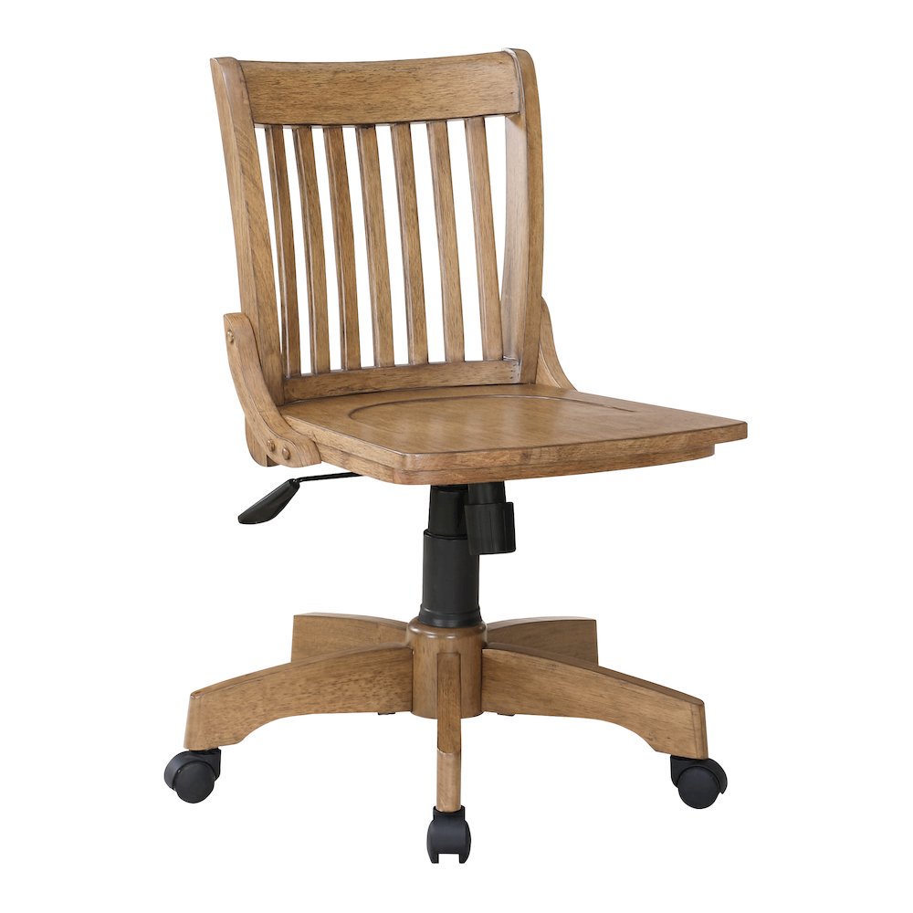 Deluxe Armless Wood Bankers Chair