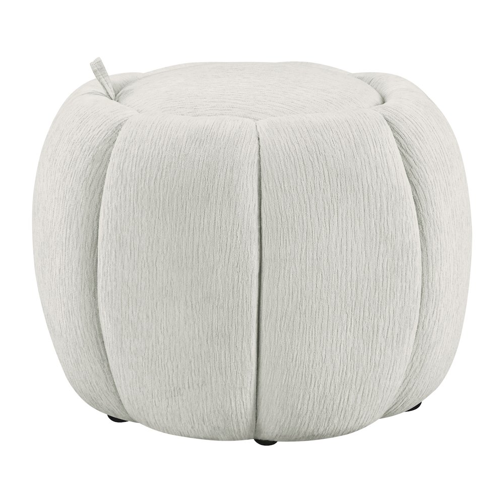 Castel Storage Ottoman in Platinum Fabric