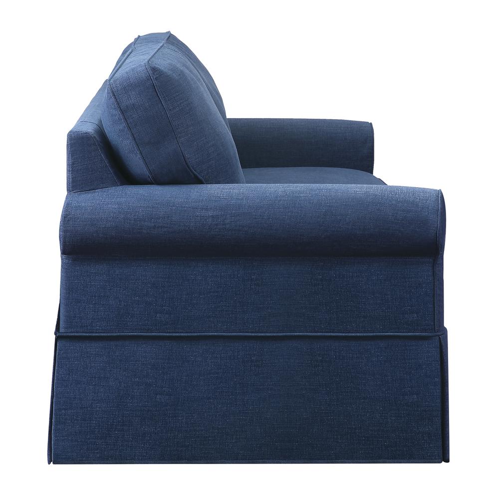 Slip Cover Sofa in Navy Fabric