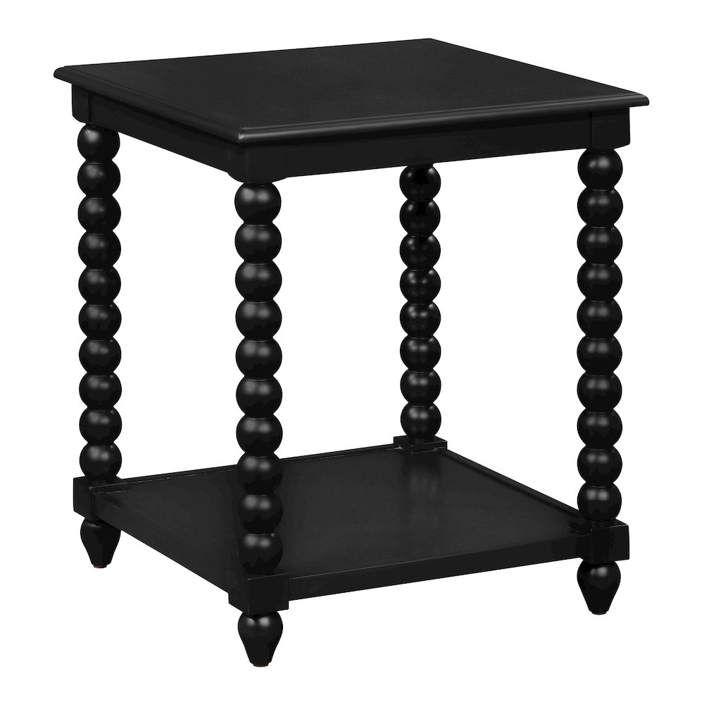 Elise End Table in Black Finish