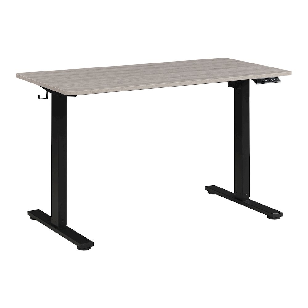 Primo 48″W Sit to Stand Electric Height Adjustable Desk With Light Grey Top