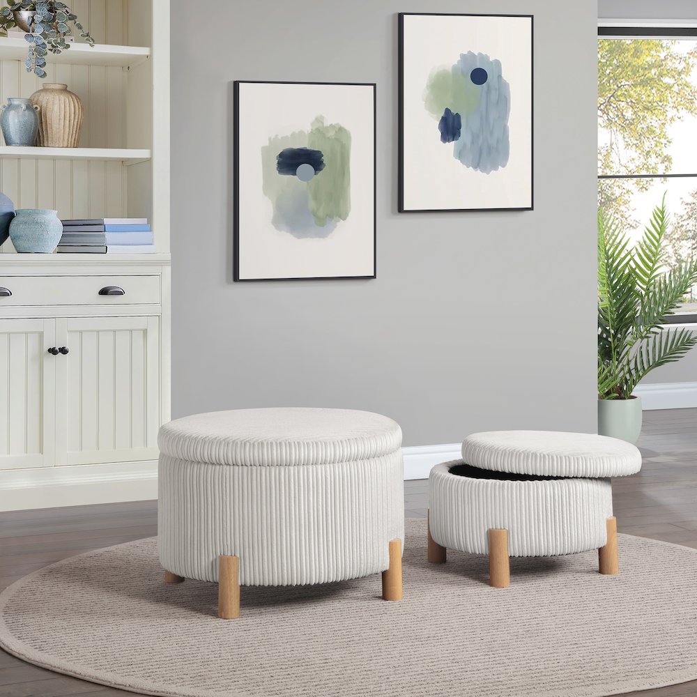 Bennett 2-Piece Storage Ottoman Set