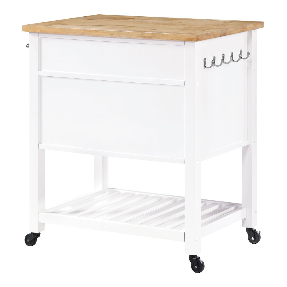 Stirling Kitchen Cart in White Finish