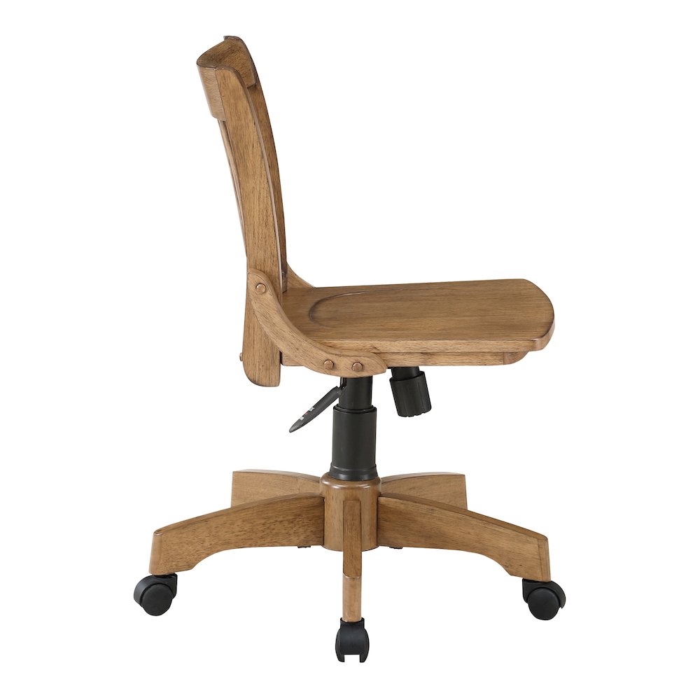 Deluxe Armless Wood Bankers Chair