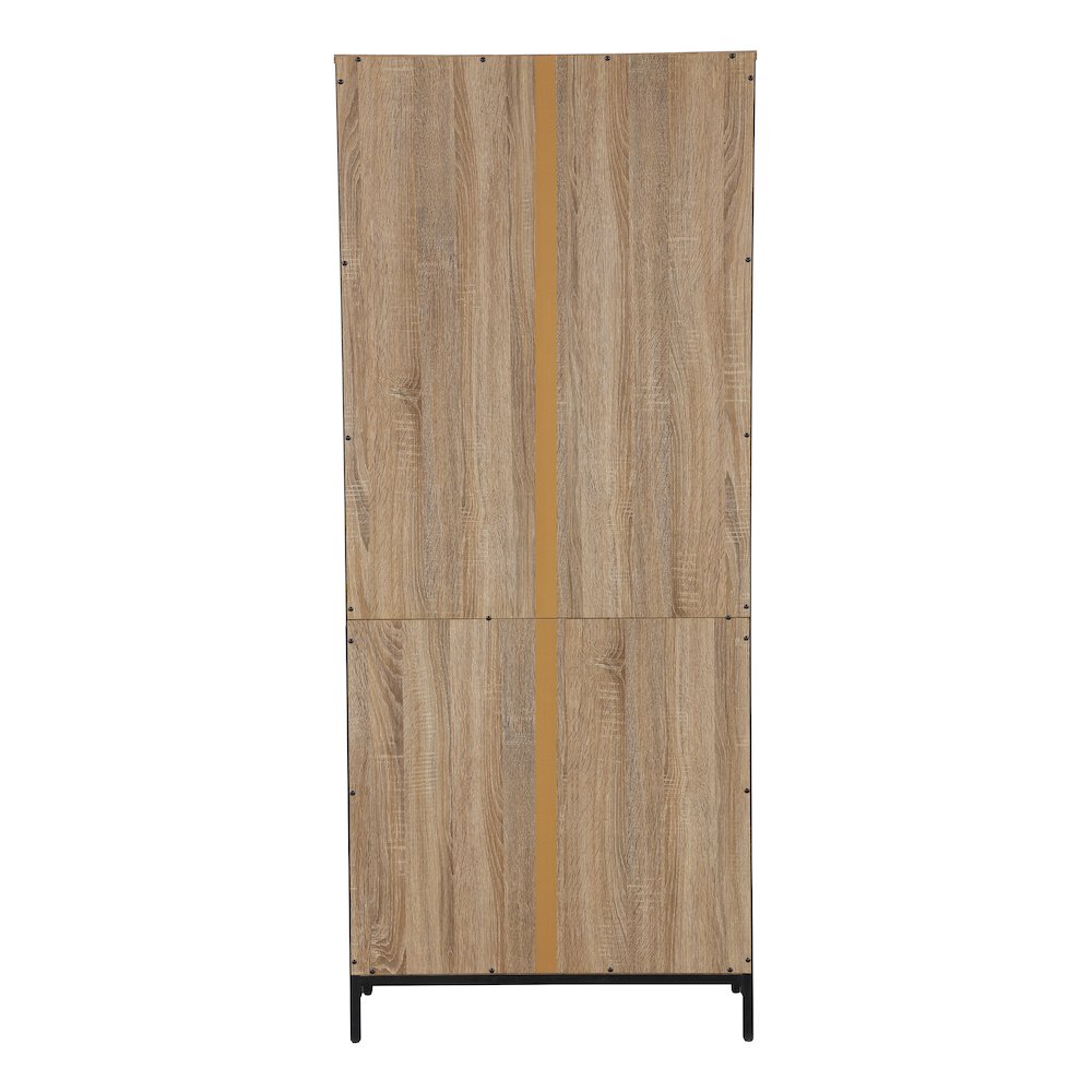 Ace 72” 5-Shelf Bookcase in Rustic Oak Finish