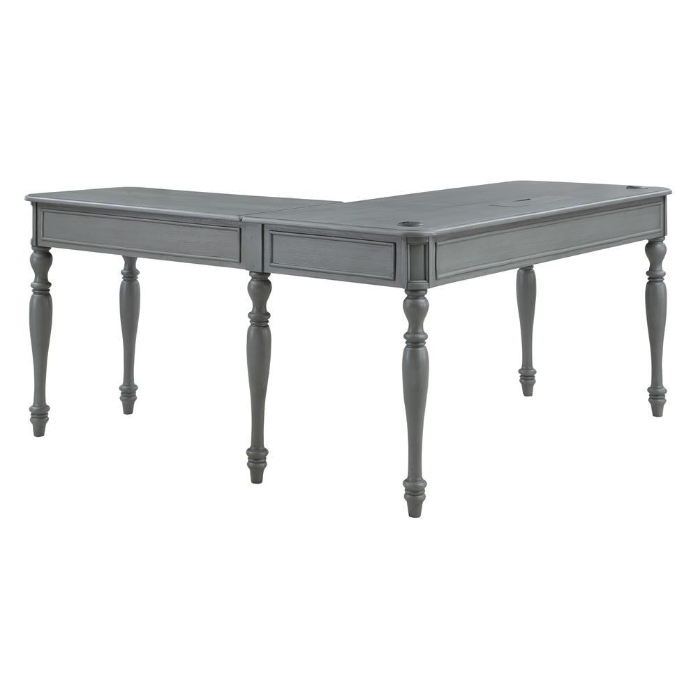 Country Meadows L-Shaped Desk w/PWR