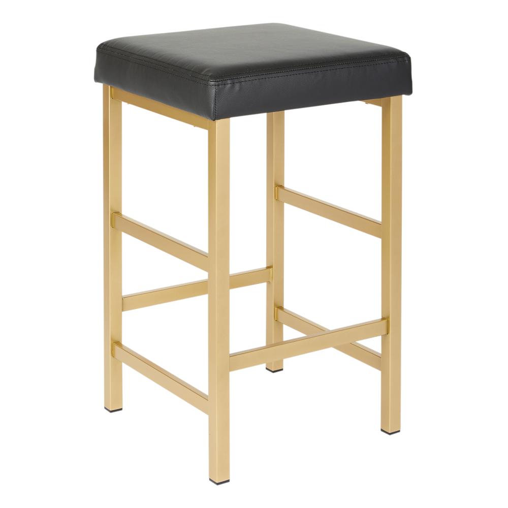 26″ Gold Backless Stool