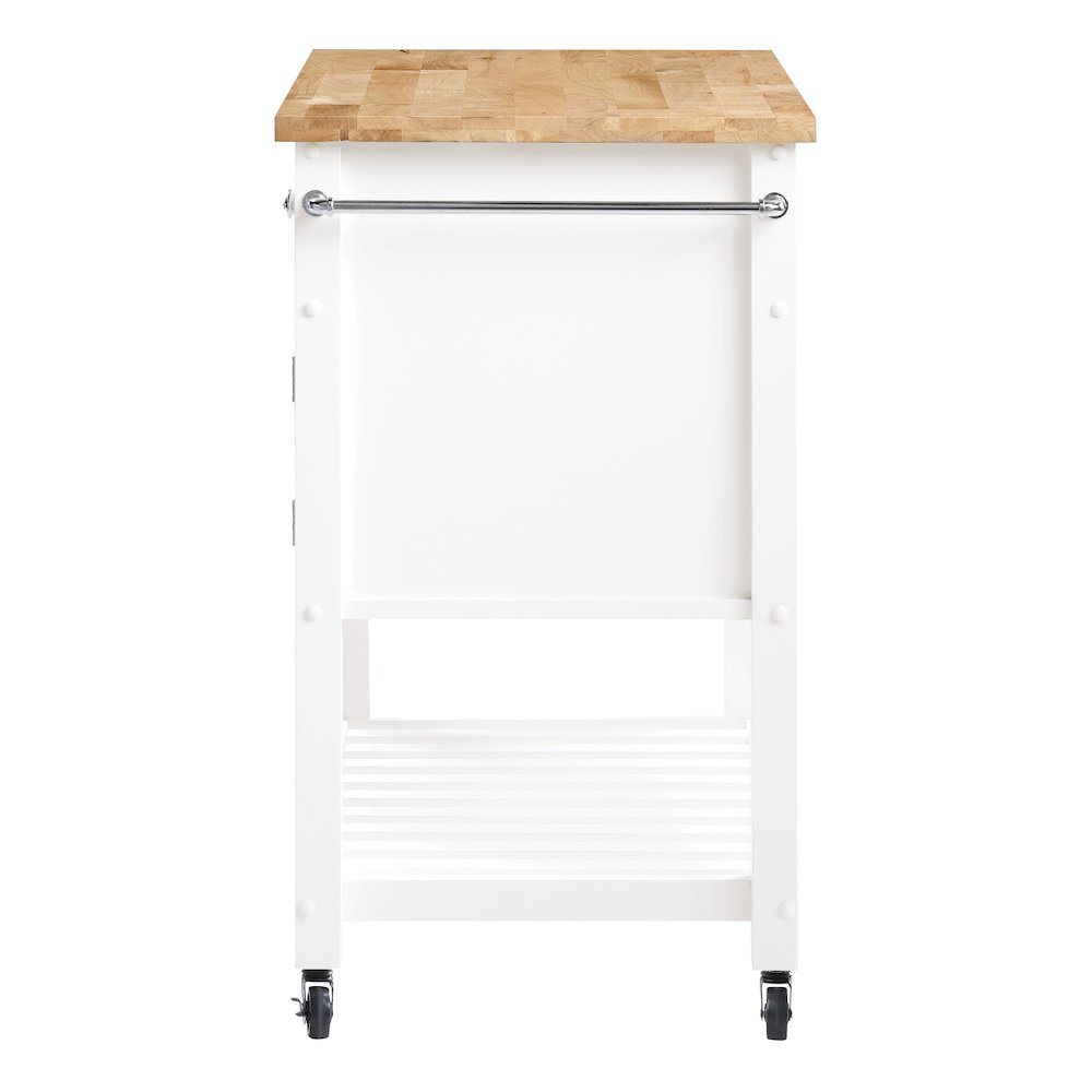 Stirling Kitchen Cart in White Finish