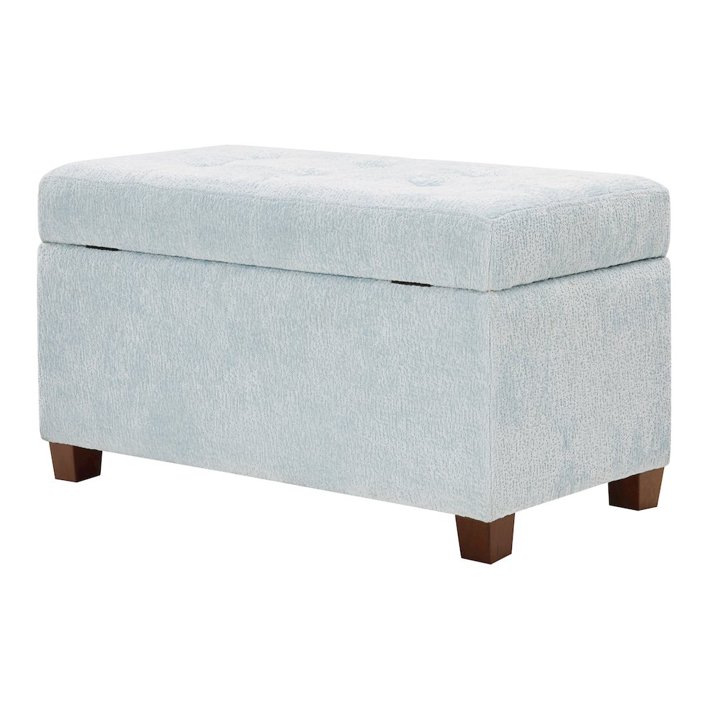 Metro Storage Ottoman in Sky Fabric