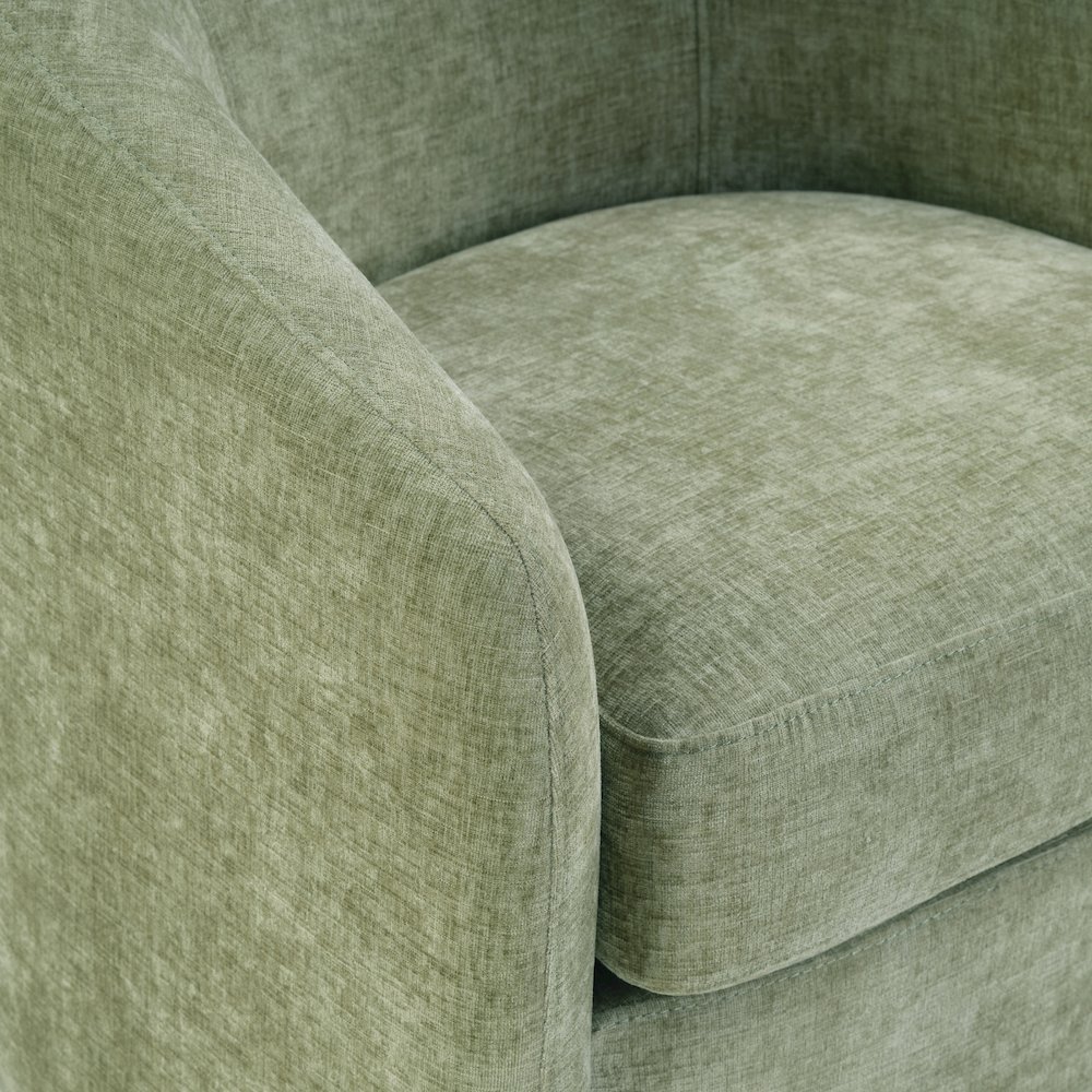Bella Swivel Chair in Leaf Fabric