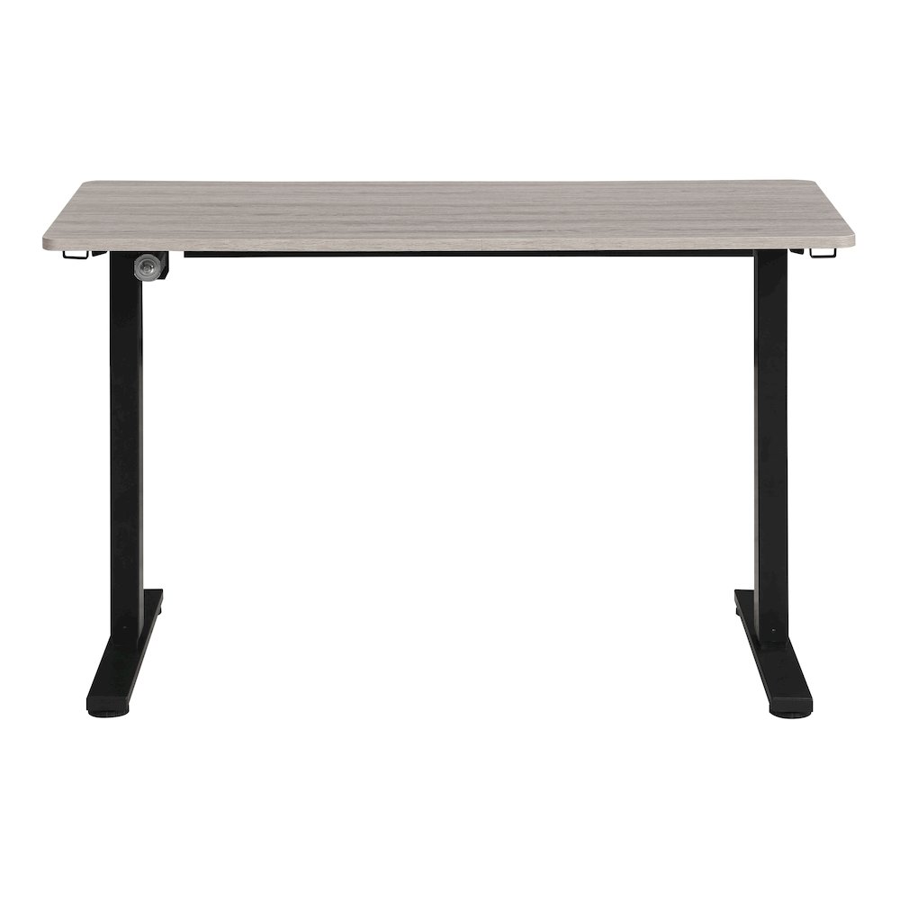 Primo 48″W Sit to Stand Electric Height Adjustable Desk With Light Grey Top