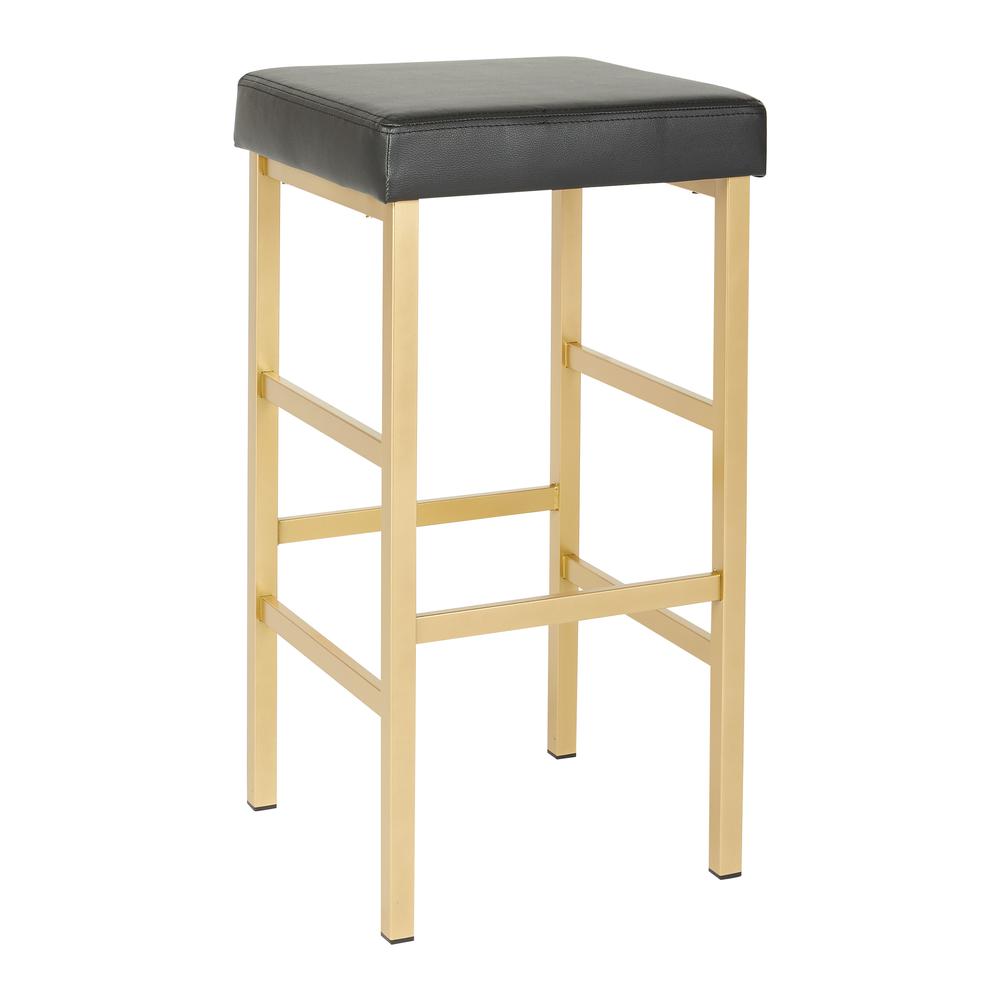 30″ Gold Backless Stool