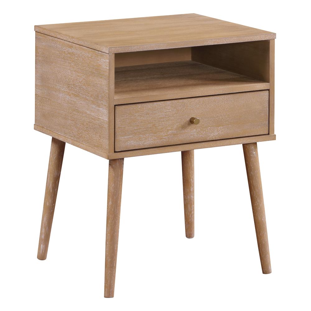 Rena 1-Drawer Side Table with Shelf