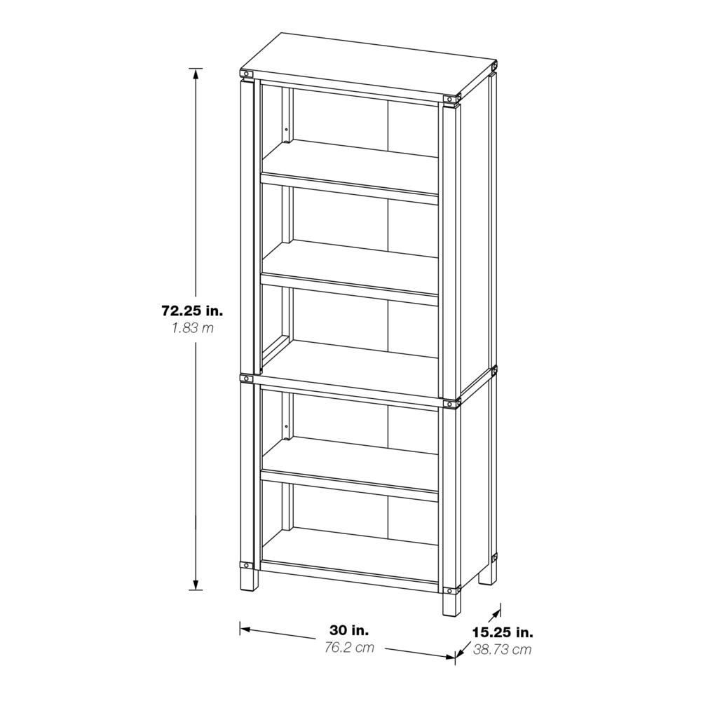 Baton Rouge 72″ Bookcase