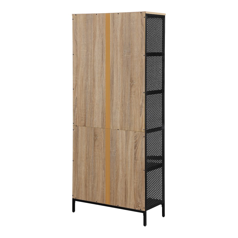 Ace 72” 5-Shelf Bookcase in Rustic Oak Finish