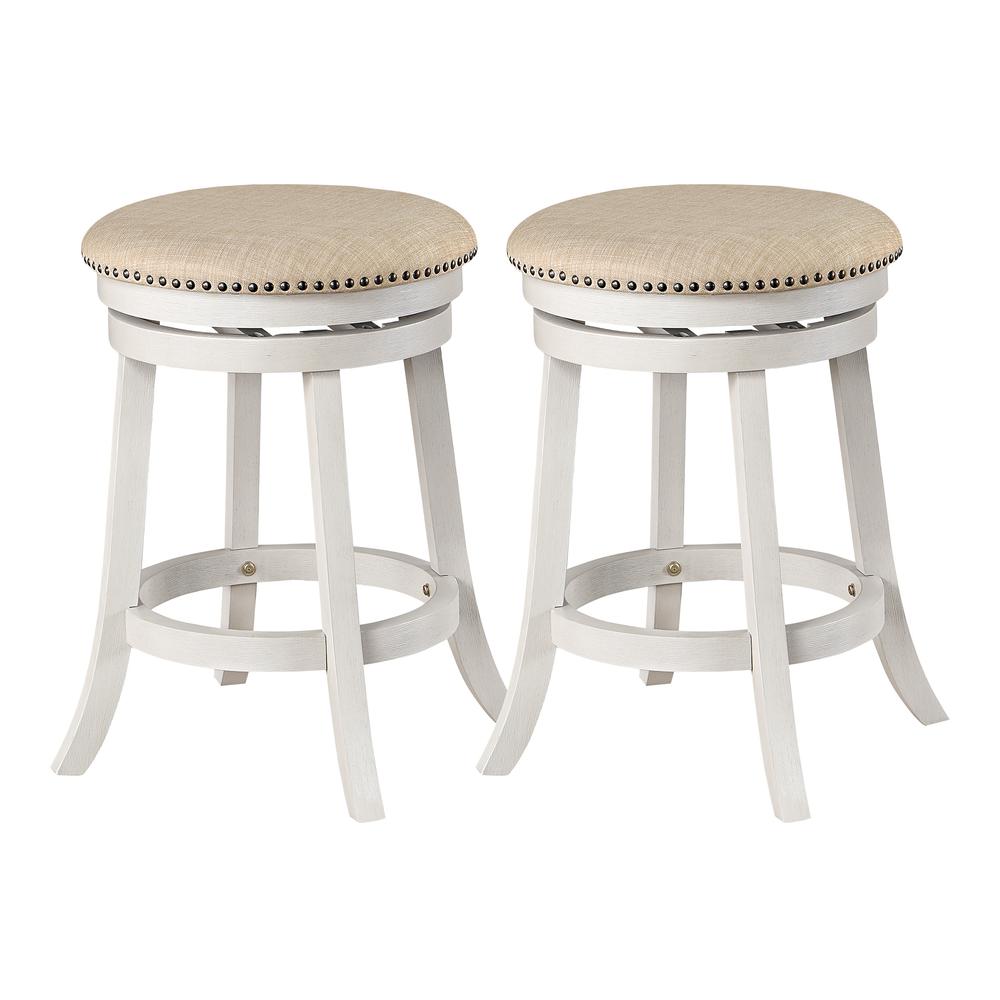 Round Backless Swivel Stool 2-Pack