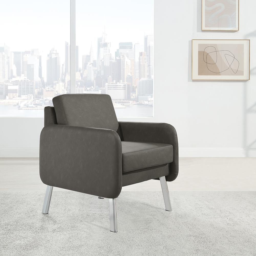 Lounge Chair in Faux Leather