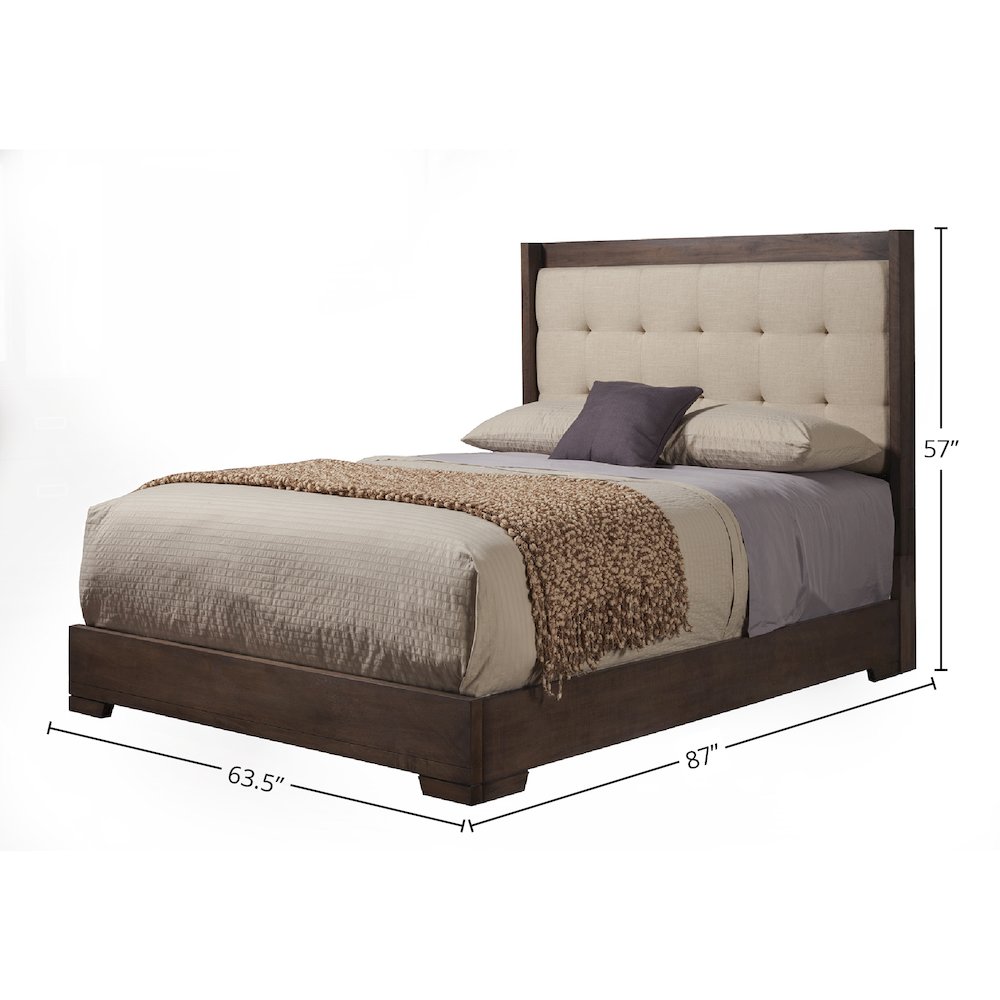 Savannah Tufted Upholstered Queen Bed