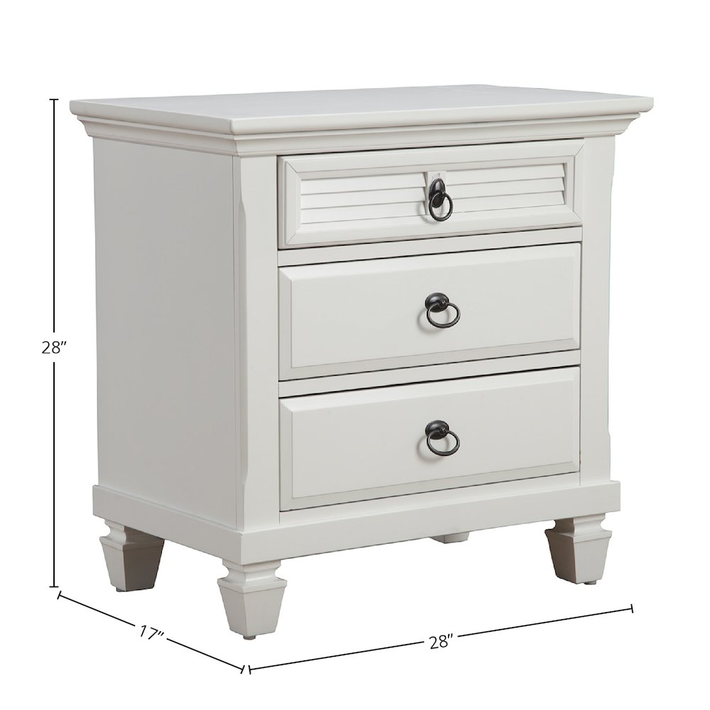 Winchester 3 Drawer Nightstand