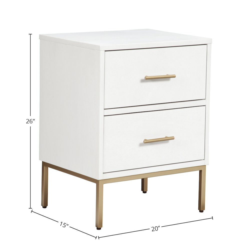 Madelyn Two Drawer Nightstand