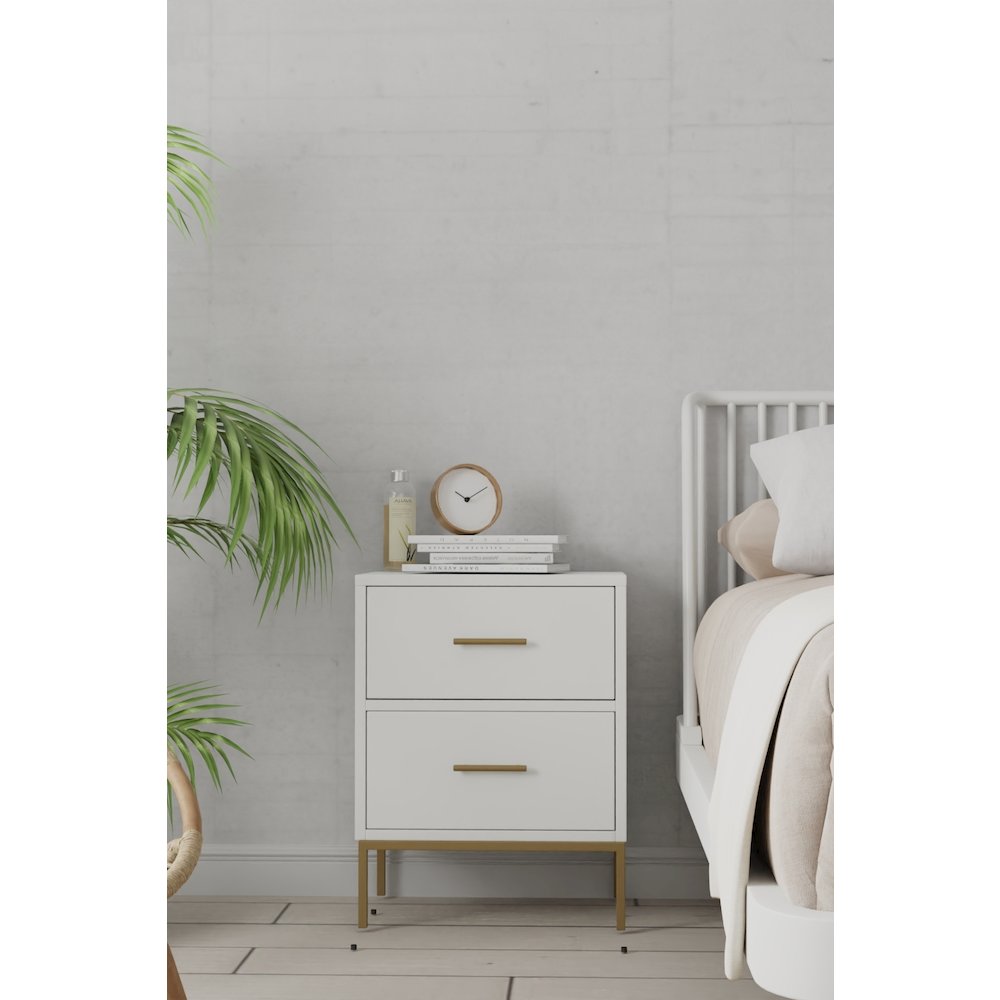 Madelyn Two Drawer Nightstand