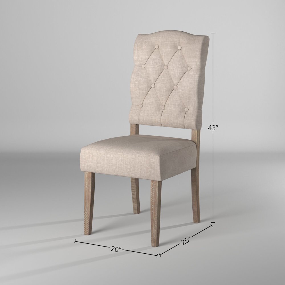 Newberry Set of 2 Button Tufted Parson Chairs