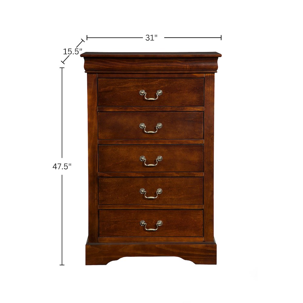 West Haven 5 Drawer Tall Boy Chest