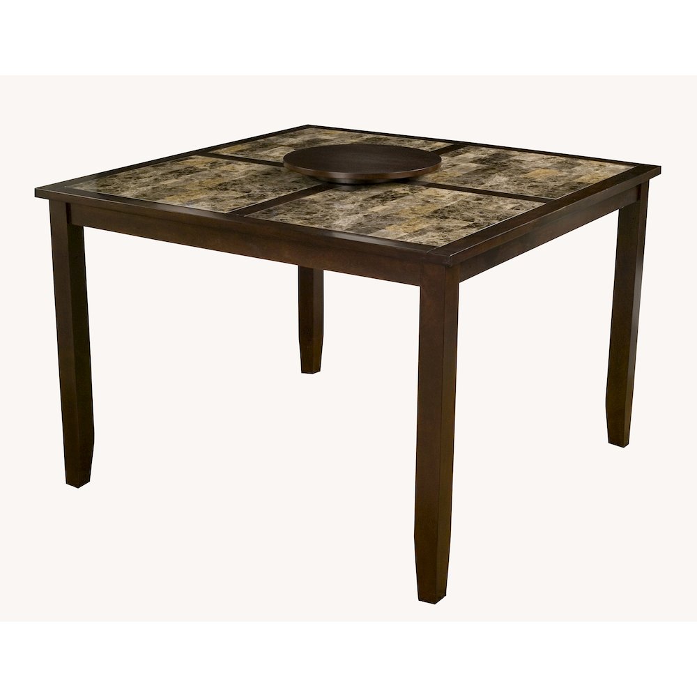 Capitola Faux Marble Large Pub Table w/ Removable 18″ Lazy Susan