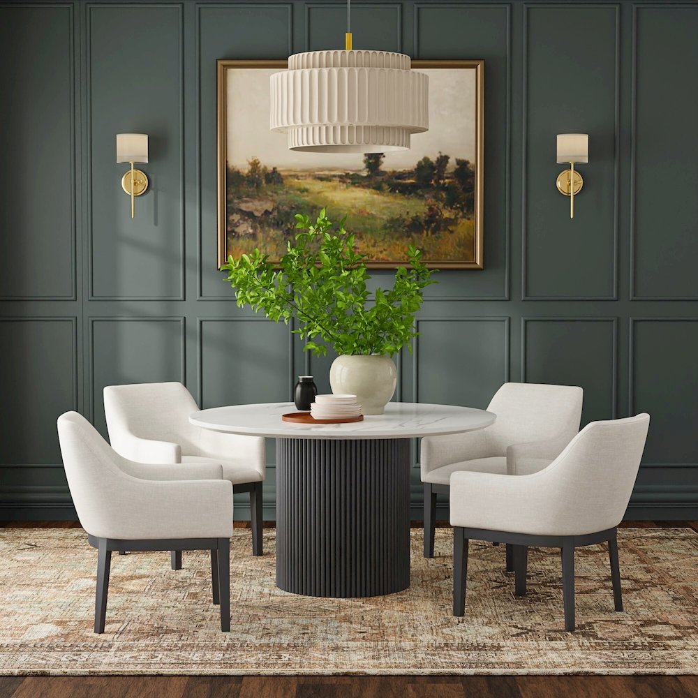 Reba Quartz Top Round Dining Table