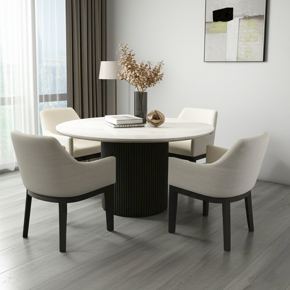 Reba Quartz Top Round Dining Table