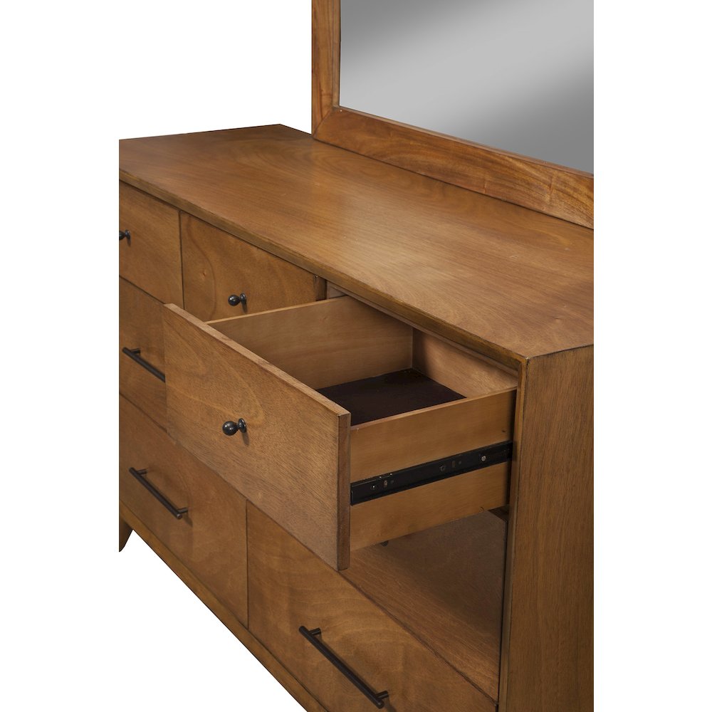 Flynn Mid Century Modern 7 Drawer Dresser