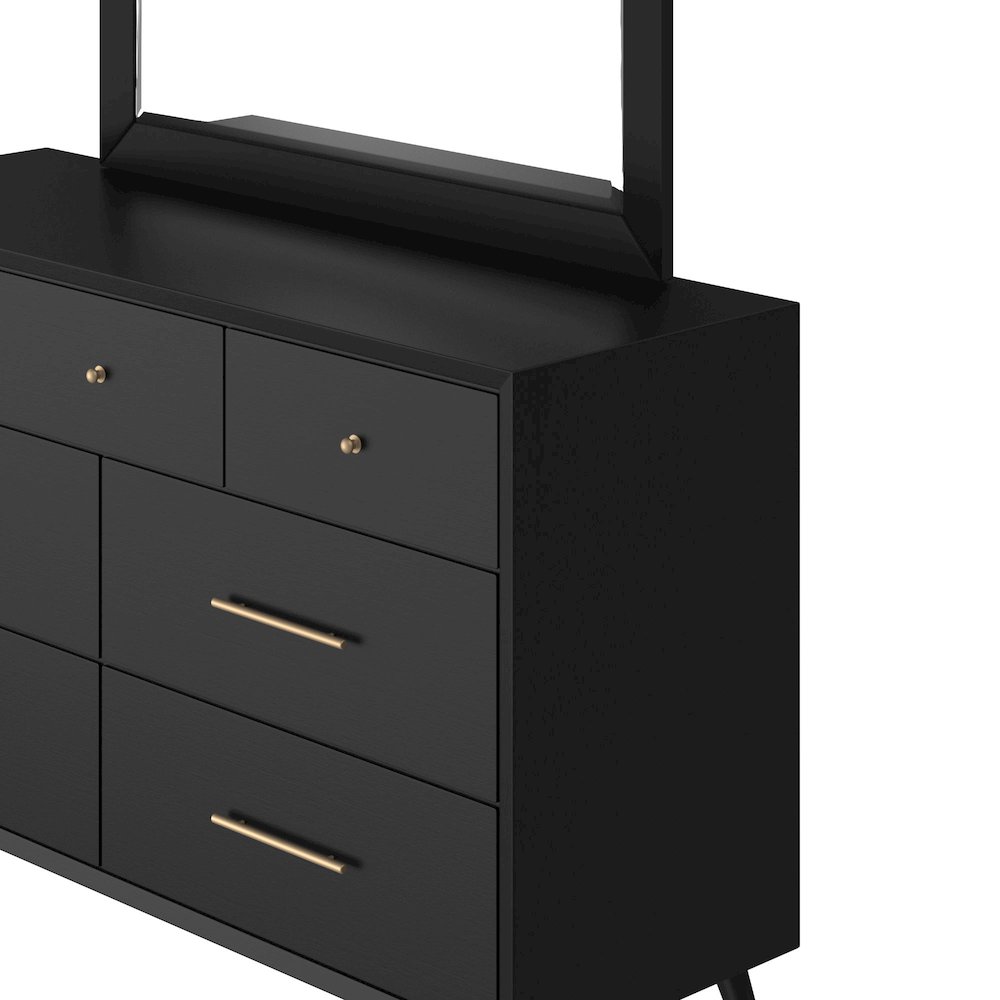 Flynn Mid Century Modern 7 Drawer Dresser