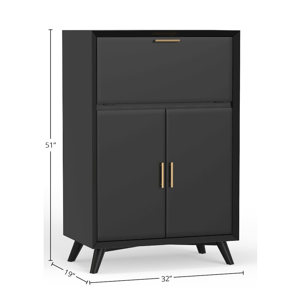 Flynn Large Bar Cabinet w/Drop Down Tray