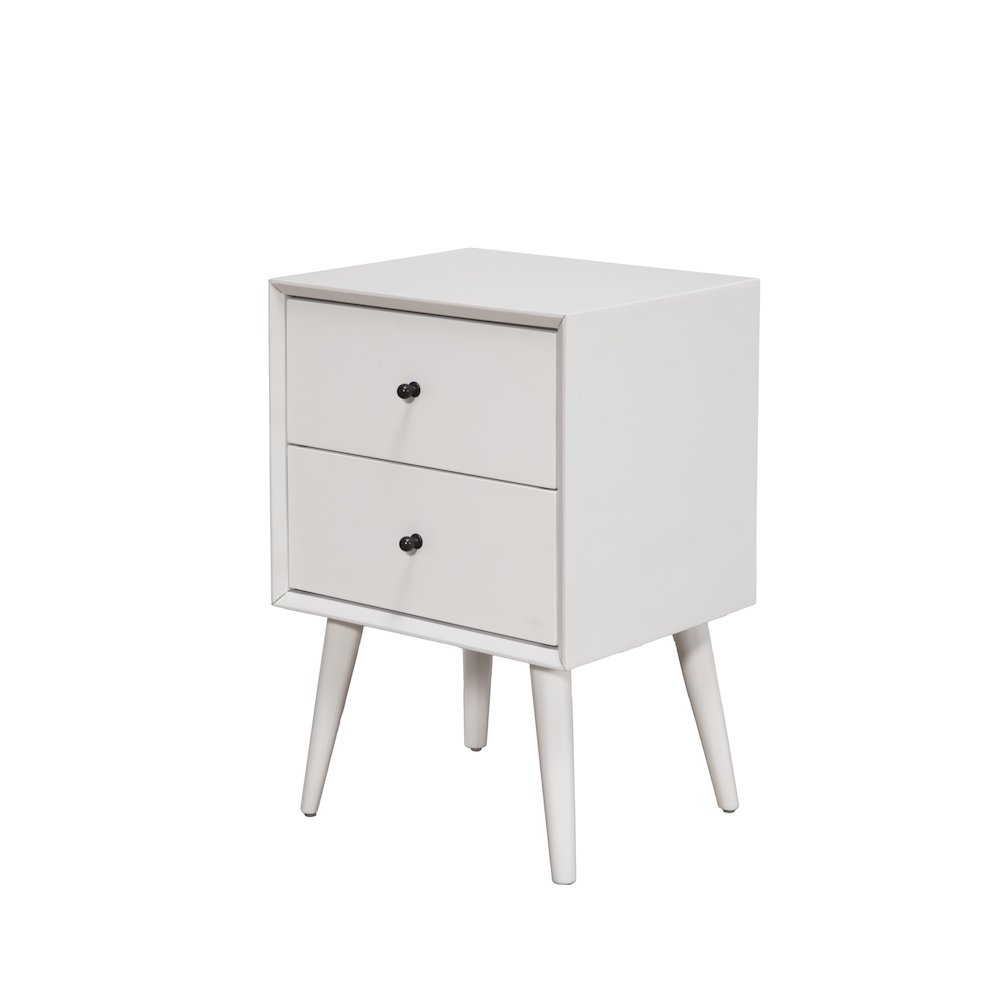 Flynn Mid Century Modern 2 Drawer Nightstand