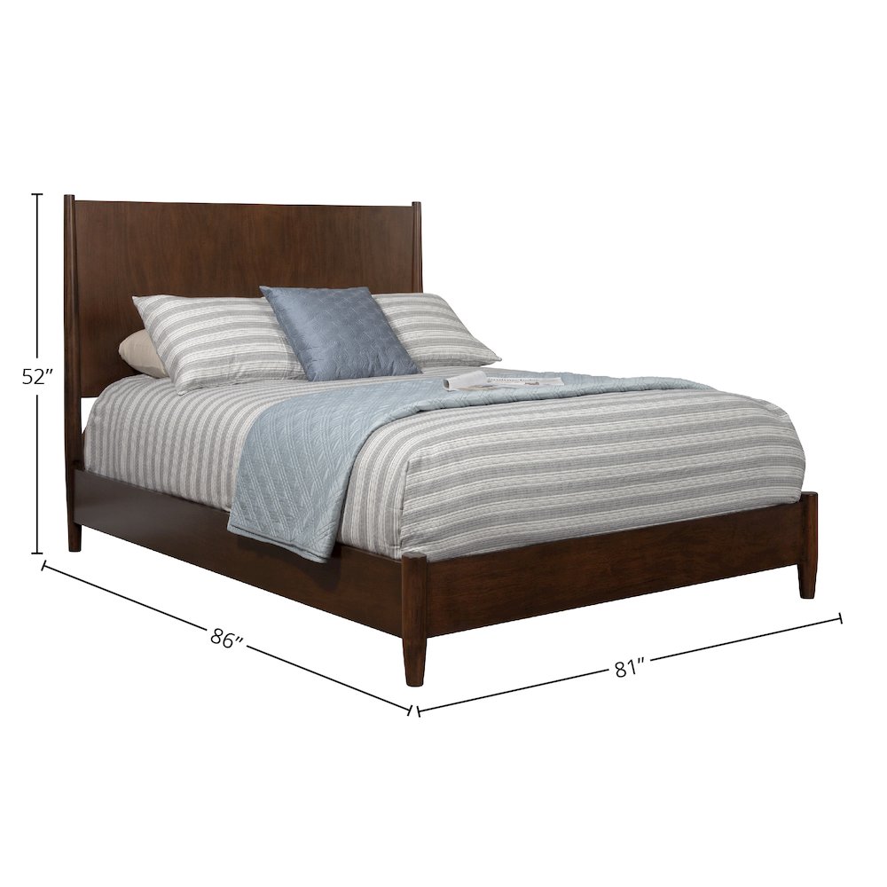 Flynn Mid Century Modern Standard King Panel Bed