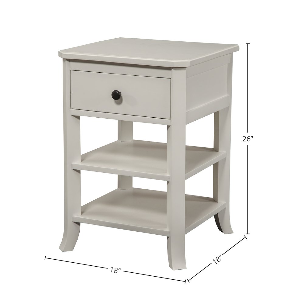 Baker 1 Drawer Nightstand w/2 Shelves